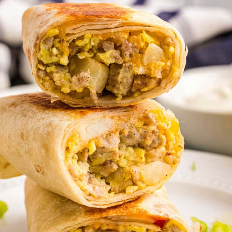 Stacked Breakfast Burritos