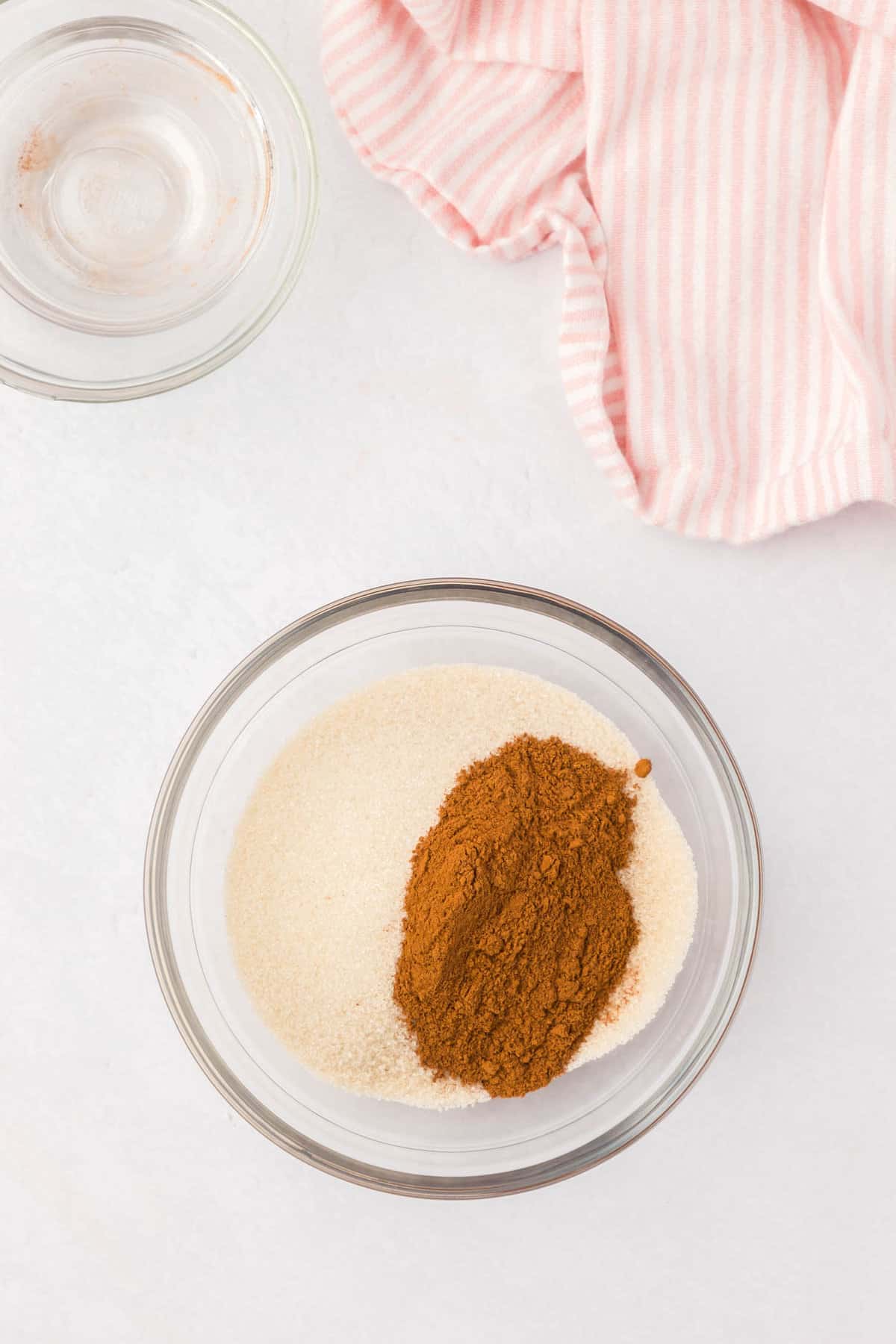 Sugar and cinnamon in bowl for Cinnamon Swirl Bread