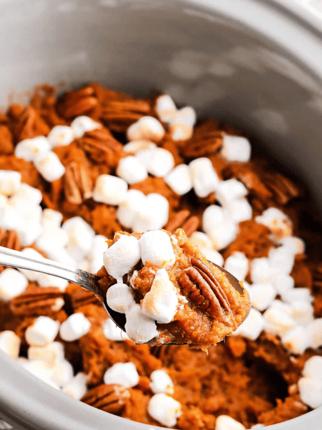 Crock Pot Sweet Potato Casserole - Julie's Eats & Treats