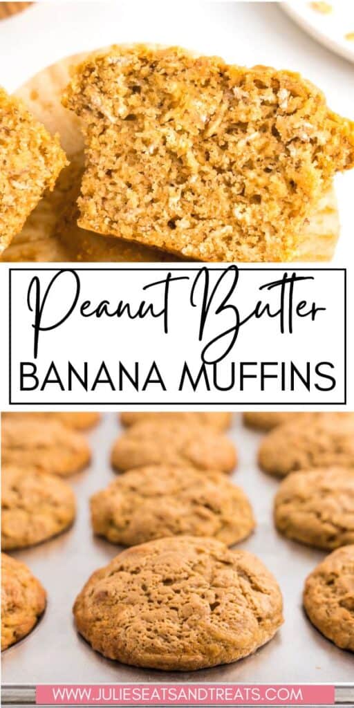 Peanut Butter Banana Muffins JET Pin Image