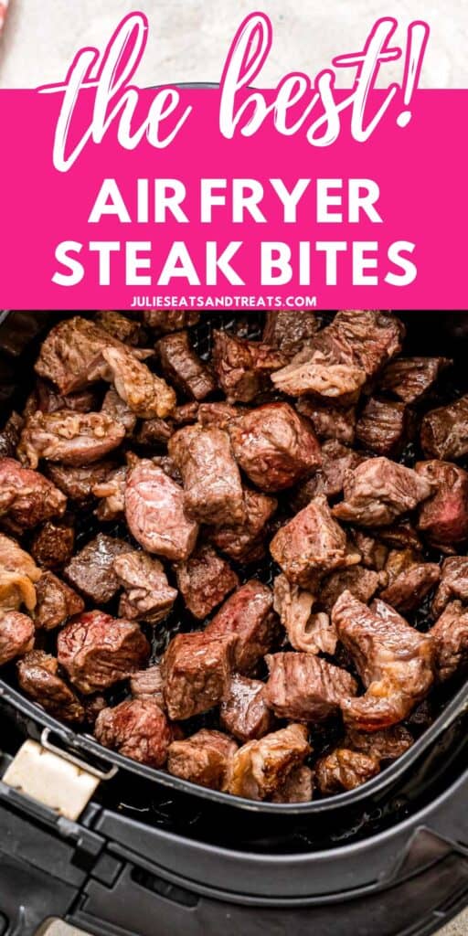 Air Fryer Steak Bites Pin Image