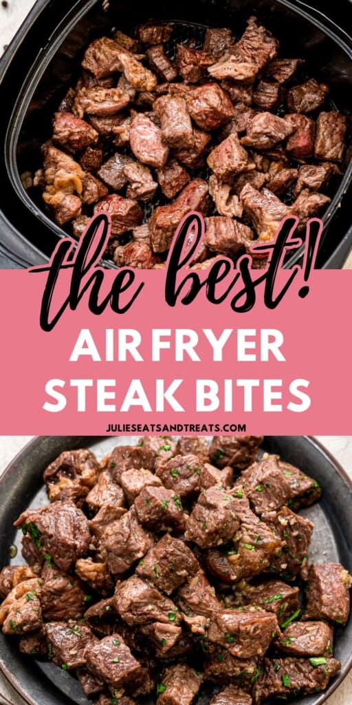 Air Fryer Steak Bites Pinterest Image