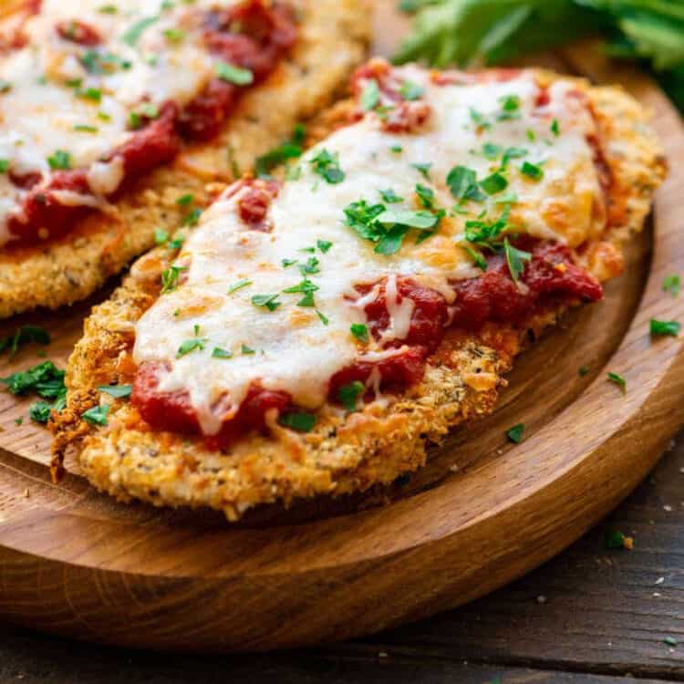 Square cropped picture of Air Fryer Chicken Parmesan