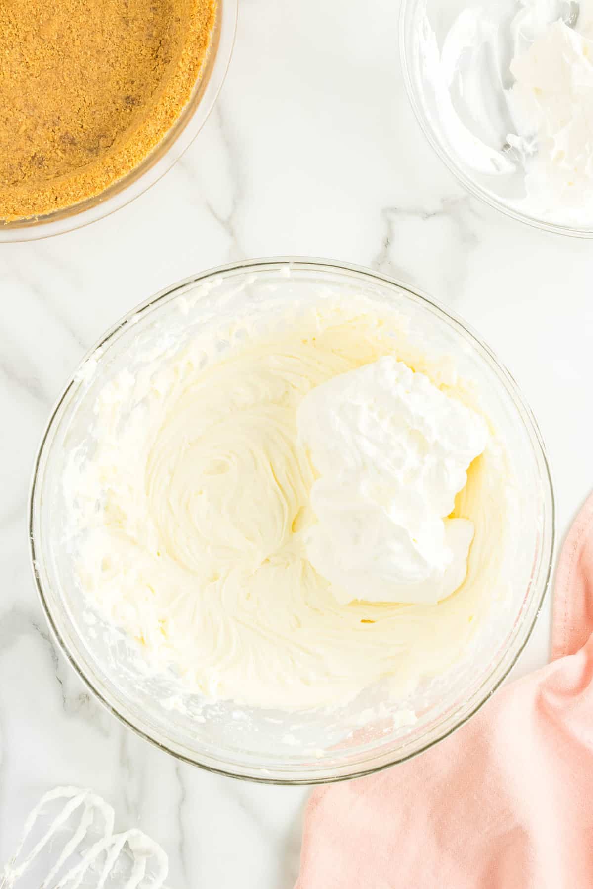 Adding Whipped Cream into No Bake Cheesecake Filling
