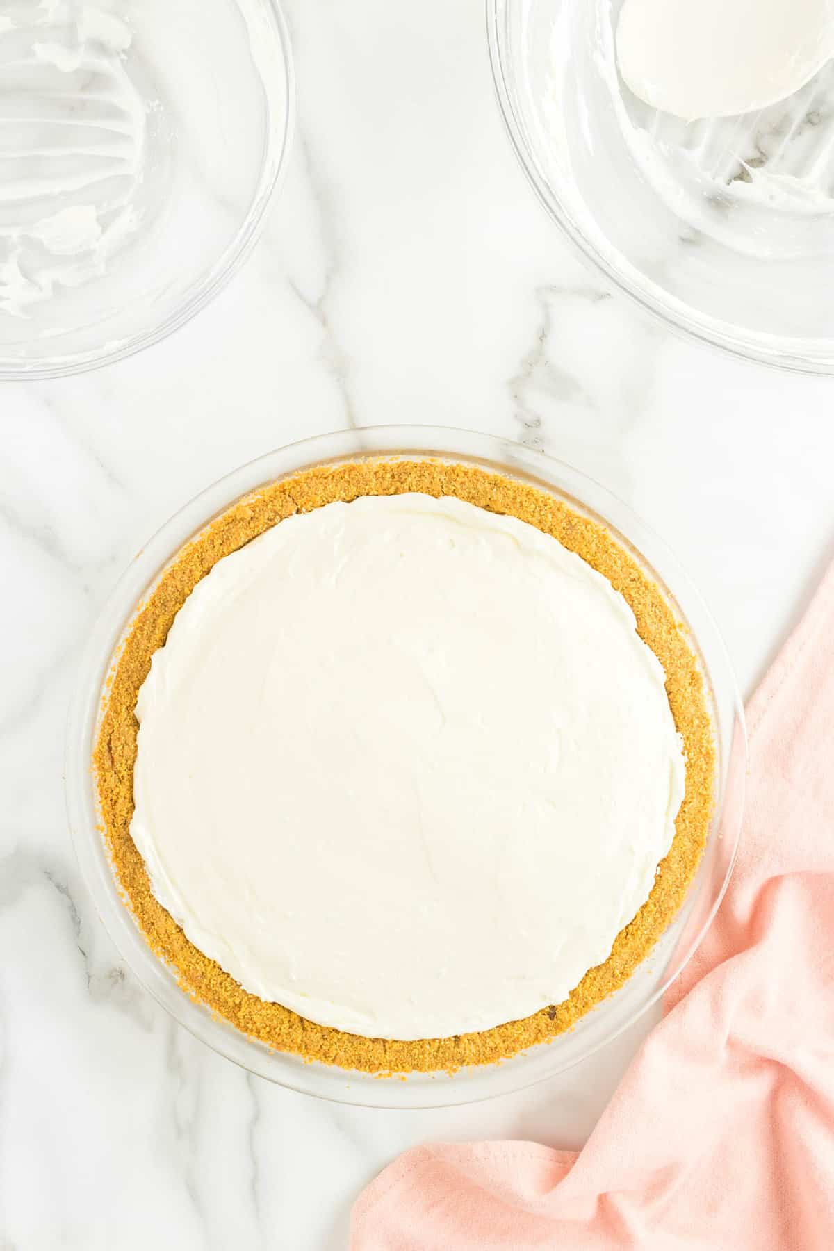 No Bake Cheesecake Filling in Graham Cracker Crust