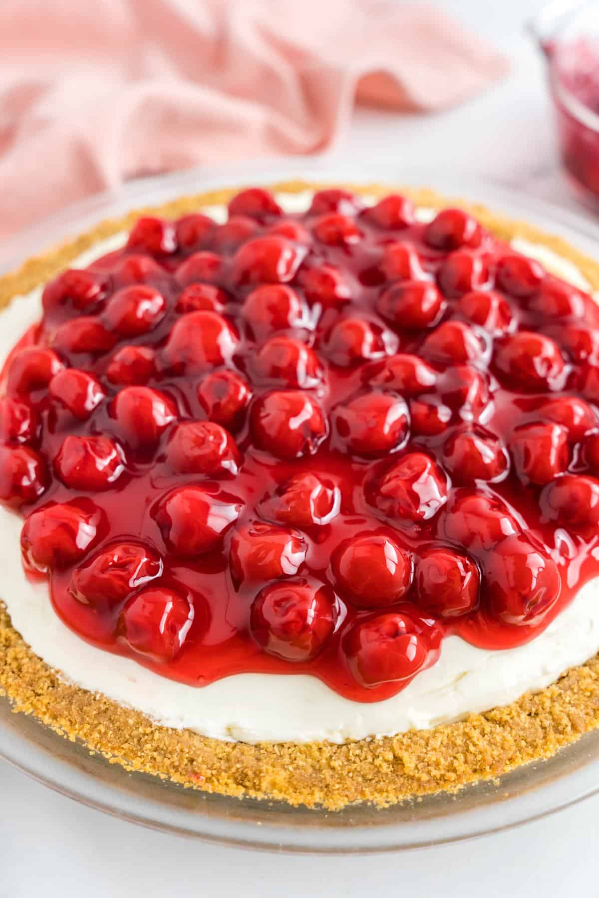 Adding Cherry Topping to No Bake Cheesecake Recipe