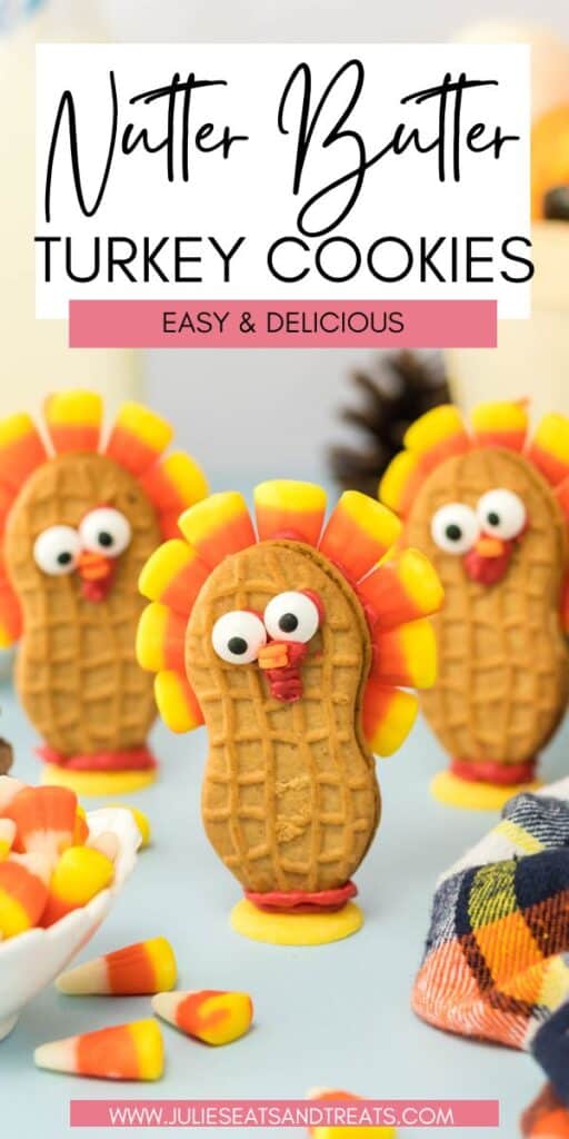 Nutter Butter Turkey Cookies JET Pinterest Image