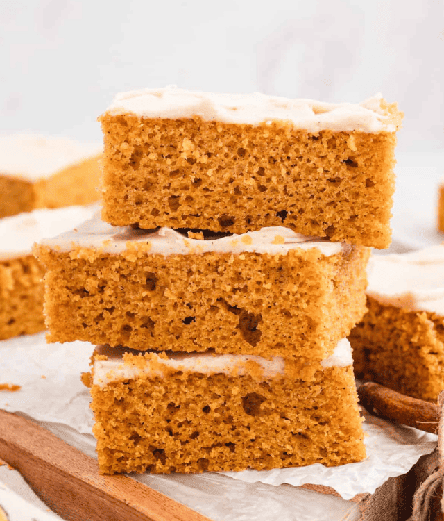 Pumpkin Bars With Cream Cheese Frosting