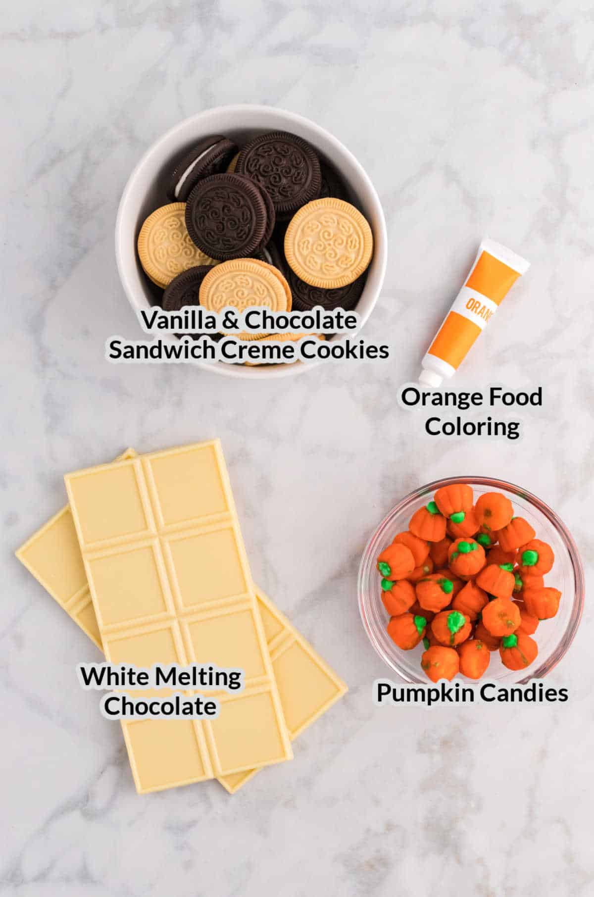 Overhead Image of the Pumpkin Patch Cookies Ingredients