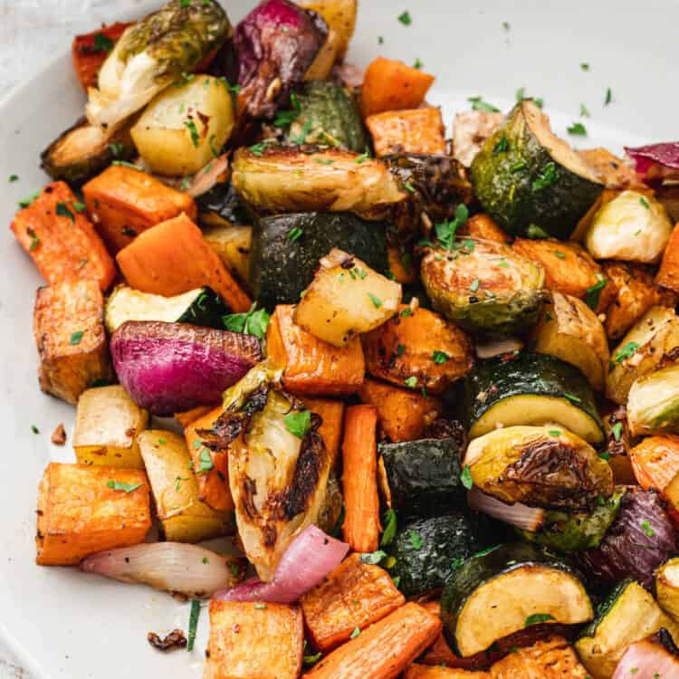Roasted Vegetables in Serving Bowl