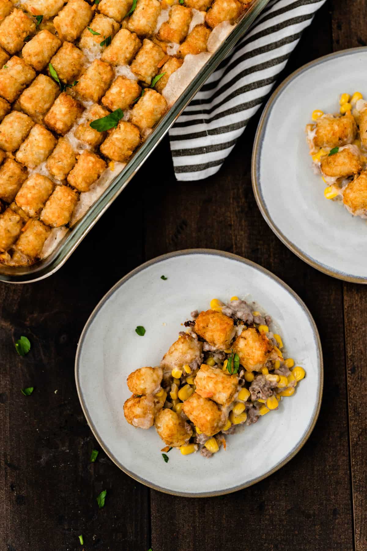 Tator Tot Casserole on plate