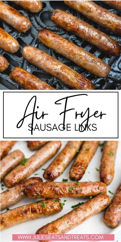 Air Fryer Sausage Links JET Pinterest Image