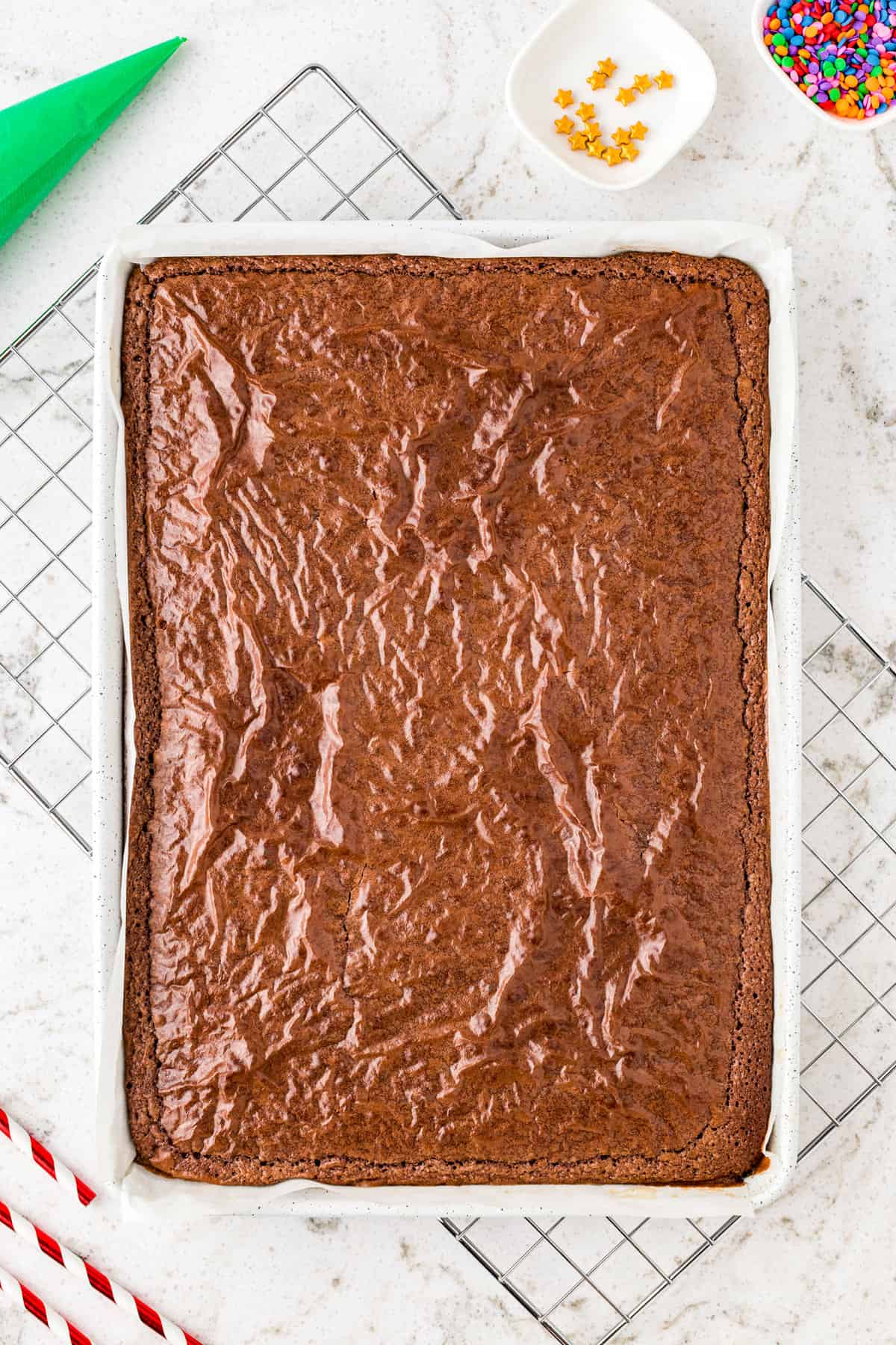 Once Brownies are done, Take them Out of the pan to cool on a cooling rack.
