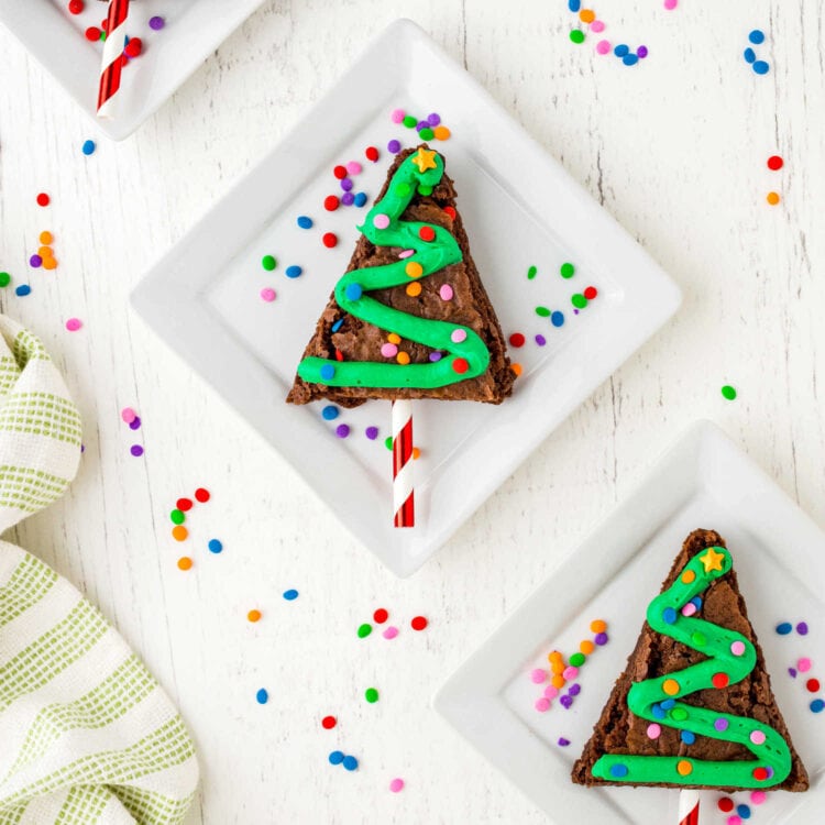 Christmas Tree Brownies Square Image