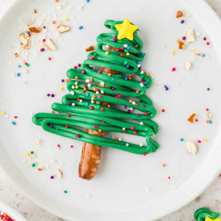 Christmas Tree Pretzels Square Image