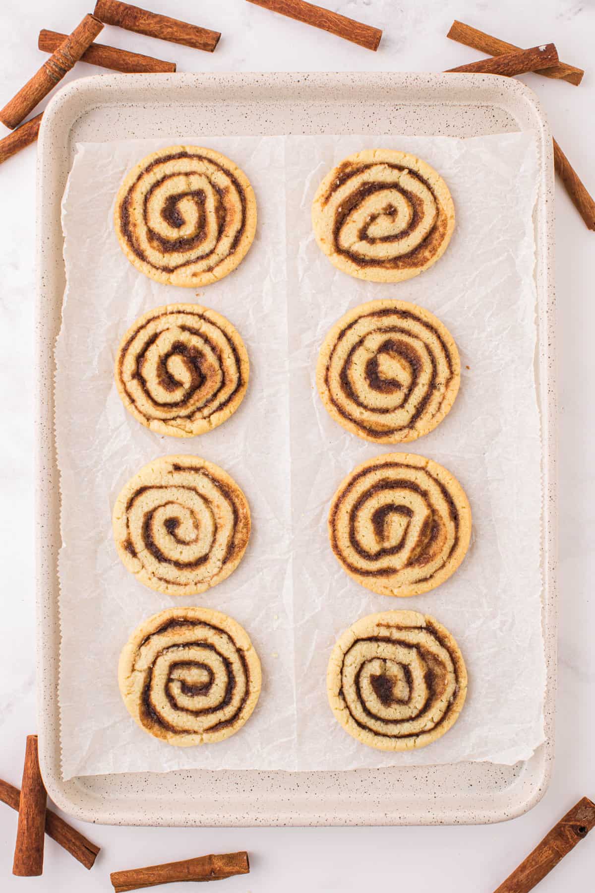 Cinnamon Roll Cookies Baked to a Golden Brown