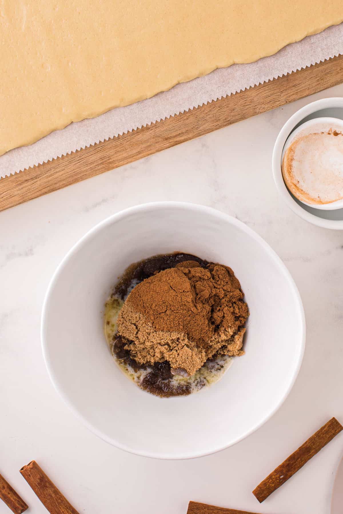 Combining Butter, Cinnamon, and Dark Brown Sugar for Cinnamon Roll Cookies