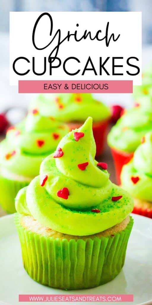 Grinch Cupcakes JET Pinterest Image