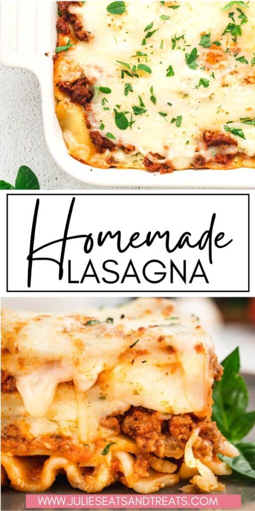 Homemade Lasagna JET Pinterest Image