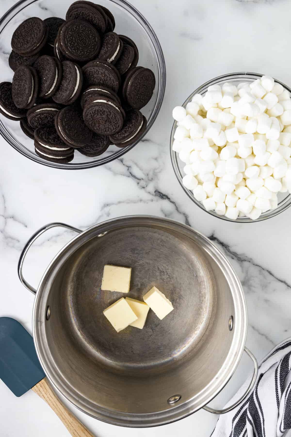 Put butter in a small pot & melt over Medium Heat.