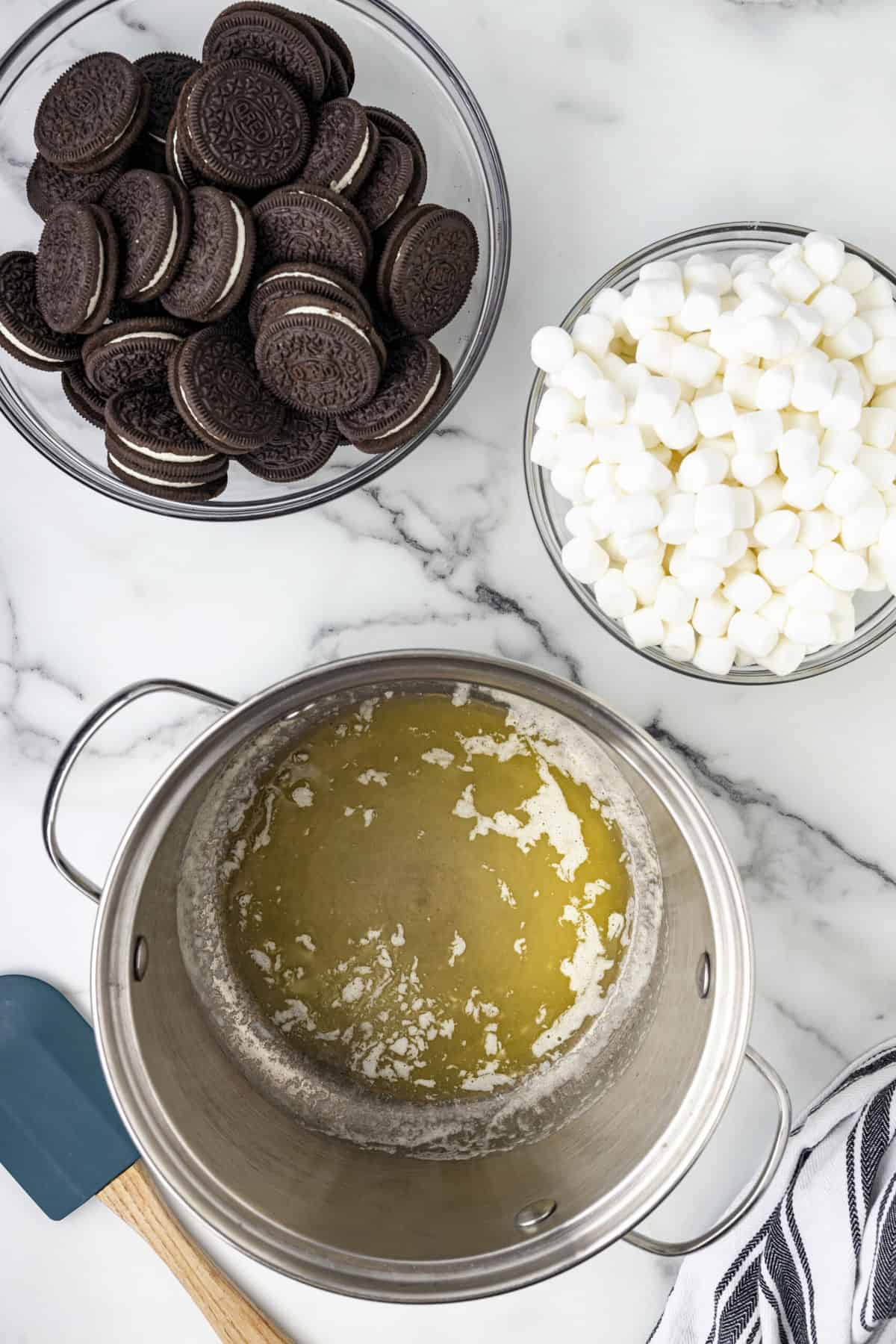 Butter melted in Pan