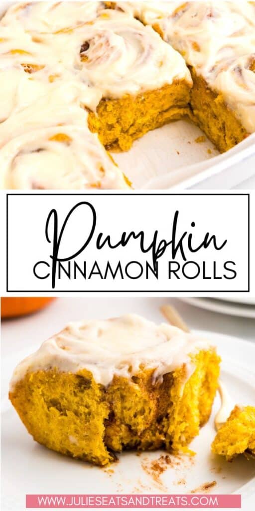 Pumpkin Cinnamon Rolls JET Pinterest Image