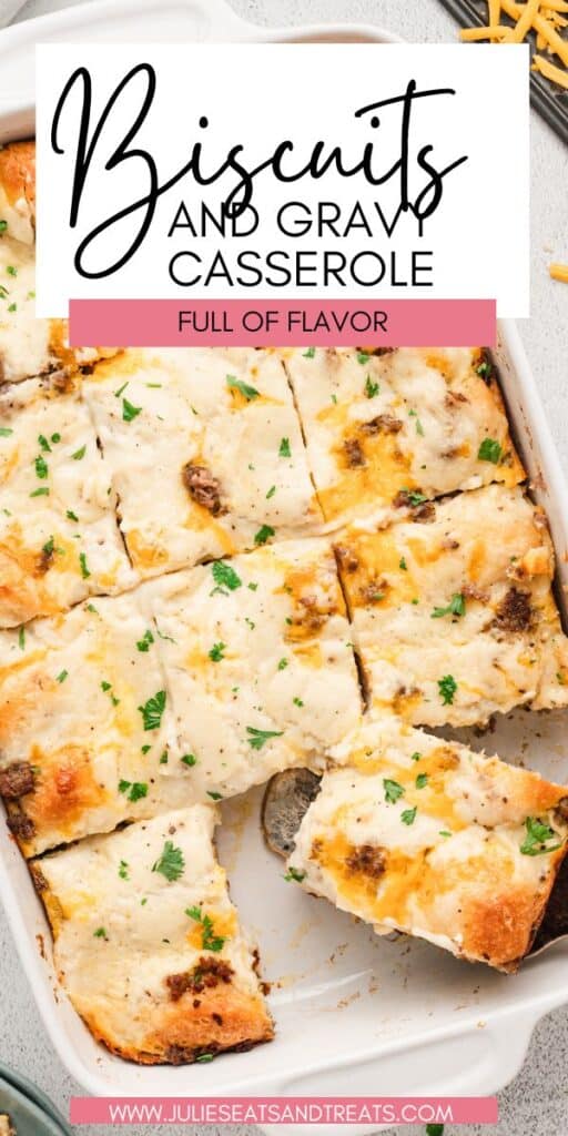 Biscuits & Gravy Casserole JET Pin Image