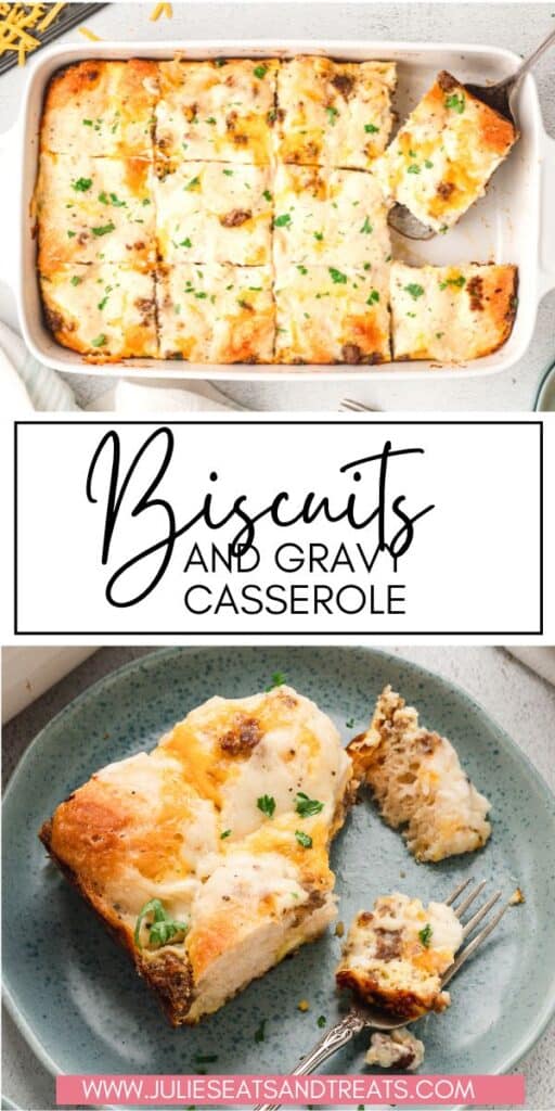 Biscuits & Gravy Casserole JET Pinterest Image