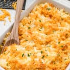 Closeup Funeral Potatoes Sqaure Image