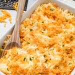 Closeup Funeral Potatoes Sqaure Image