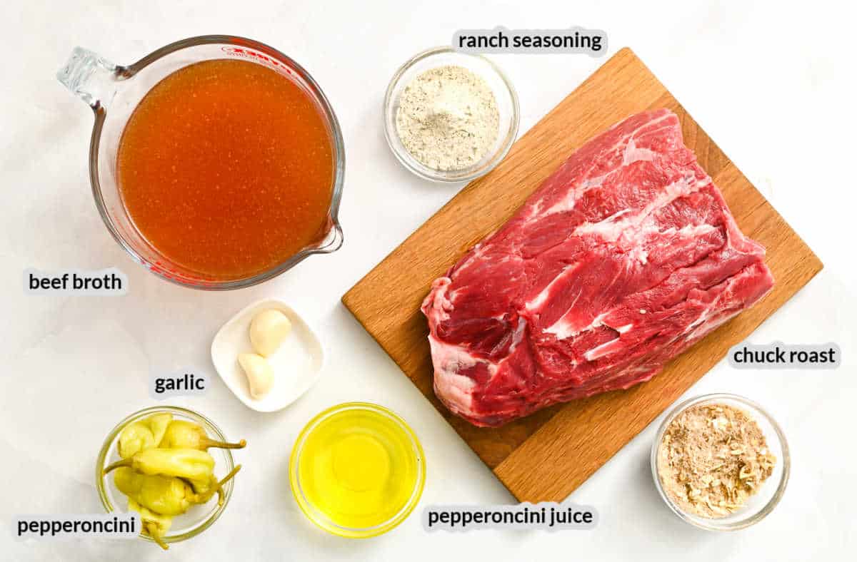 Mississippi Pot Roast Ingredients