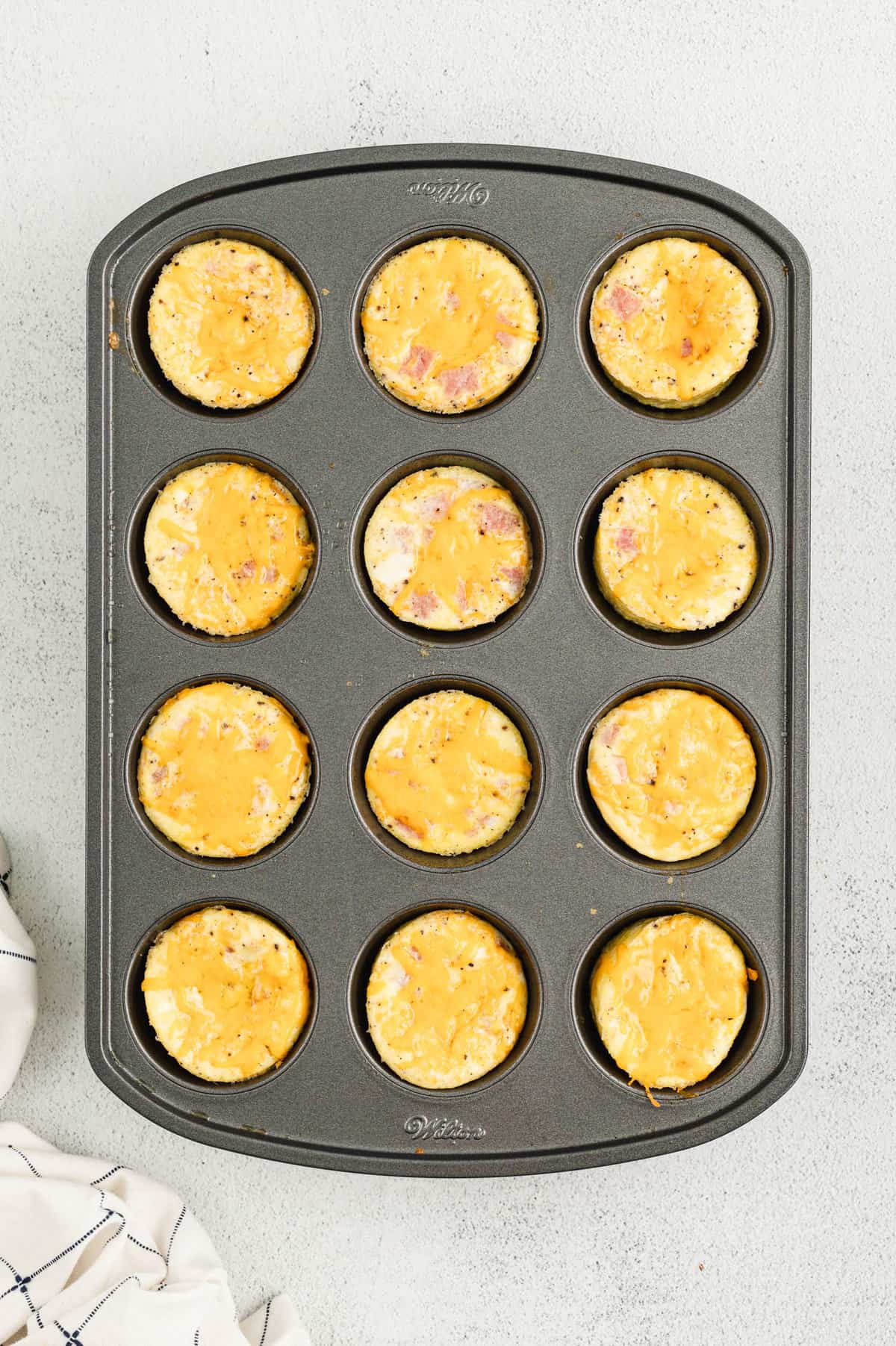 Egg Muffin Cups in muffin tin just out of the oven