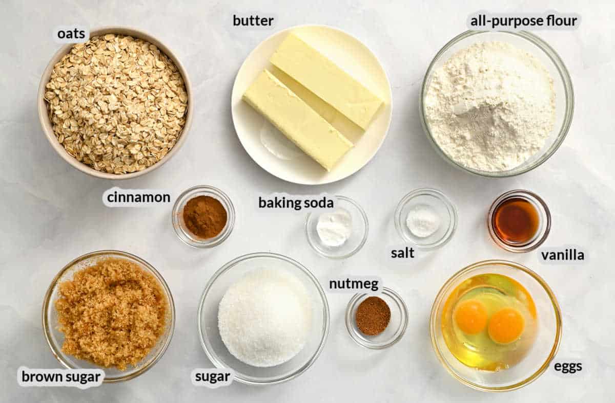 Oatmeal Cookies Ingredients 