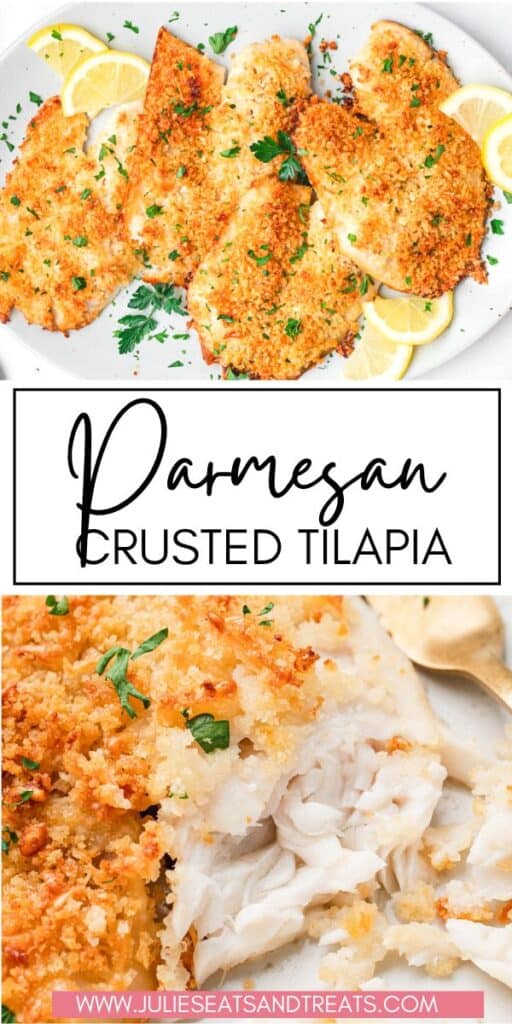 Parmesan Crusted Tilapia JET Pinterest Image