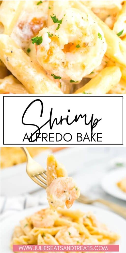 Shrimp Alfredo Bake JET Pinterest Image