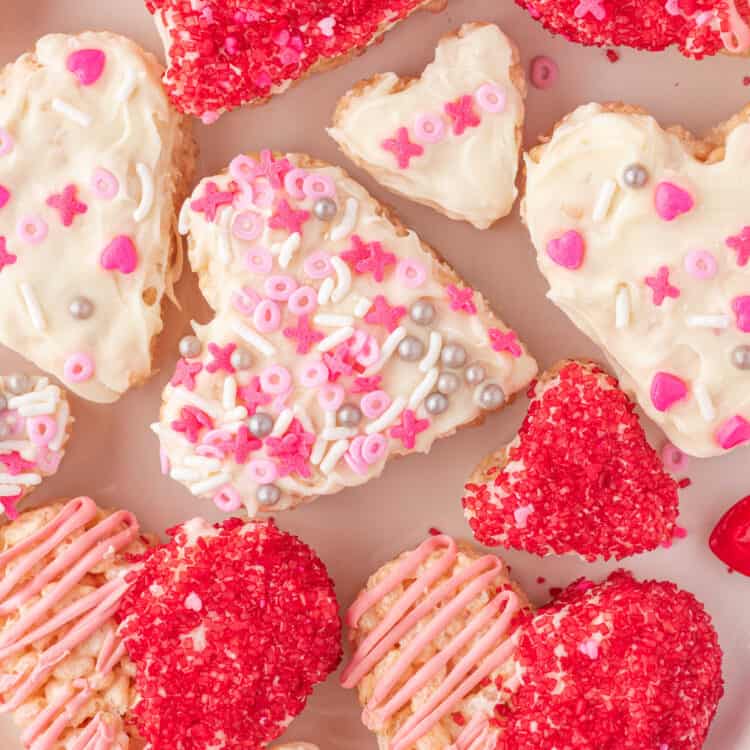 Valentine's Rice Krispie Treats Square Image