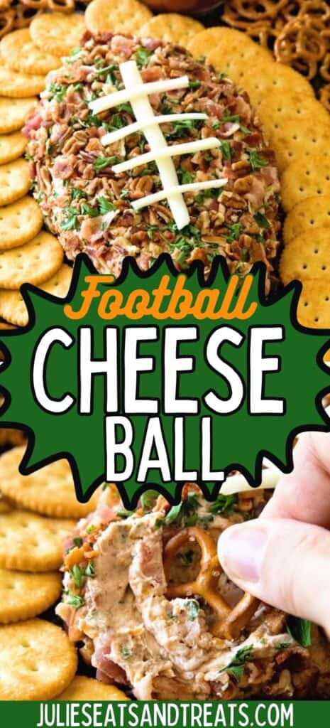 Football Cheese Ball Pinterest Collage