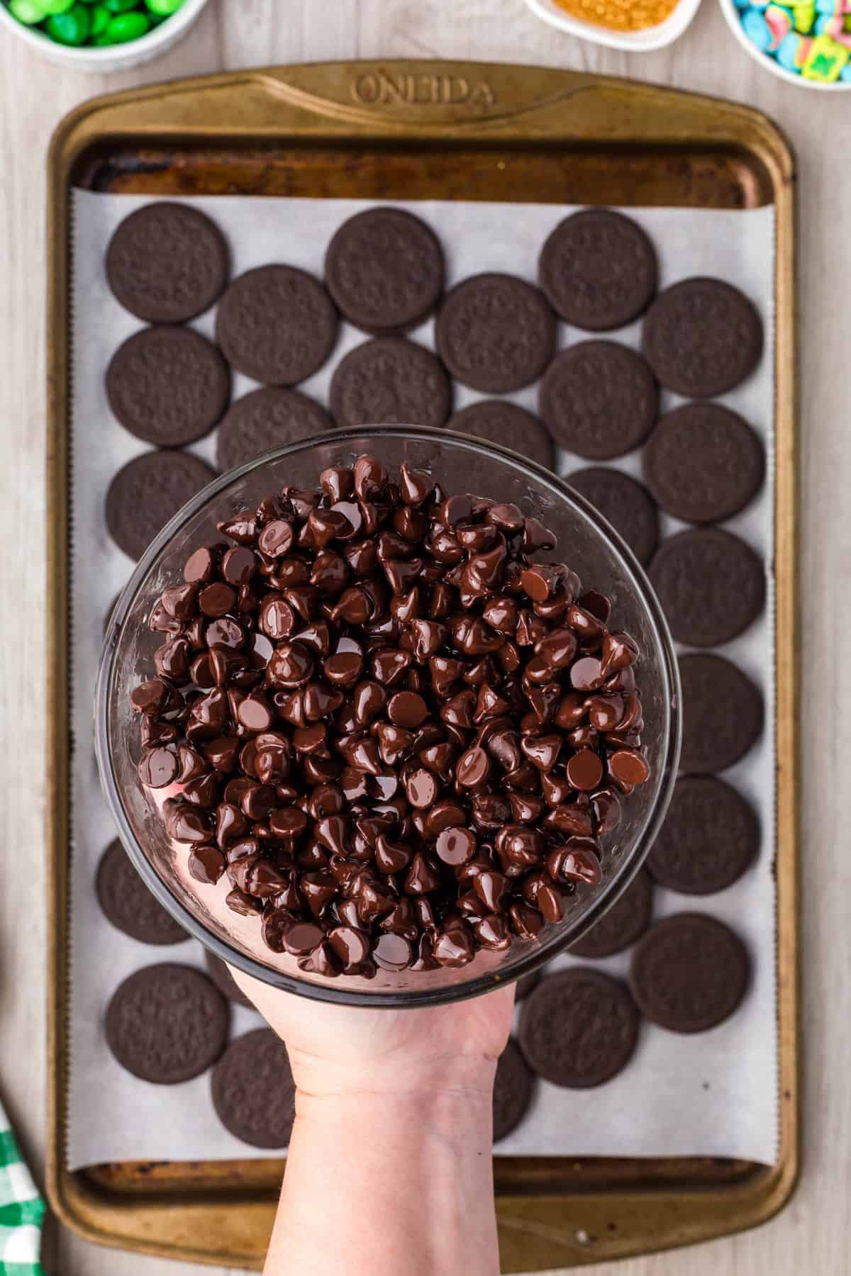 Put chocolates in a microwave Safe Bowl