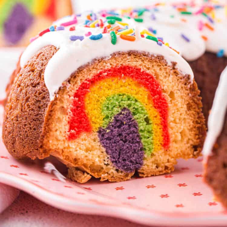 Rainbow Bundt Cake Square Image