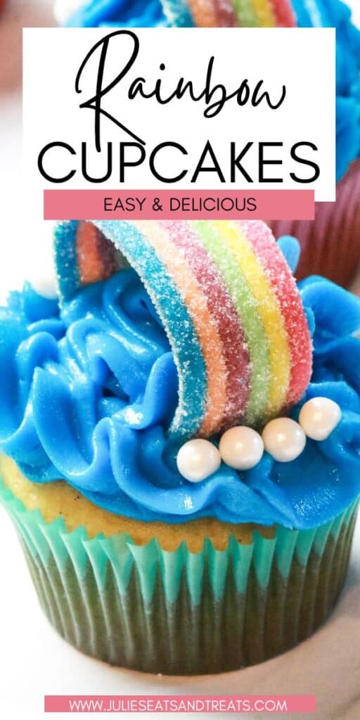 Rainbow Cupcakes JET Pinterest Image