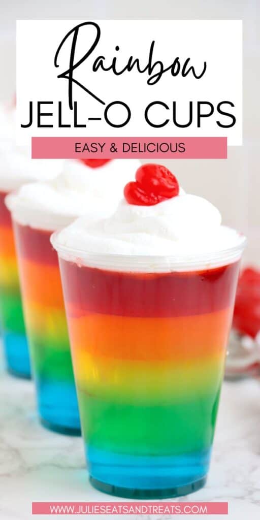 Rainbow Jell-O Cups JET Pinterest Image