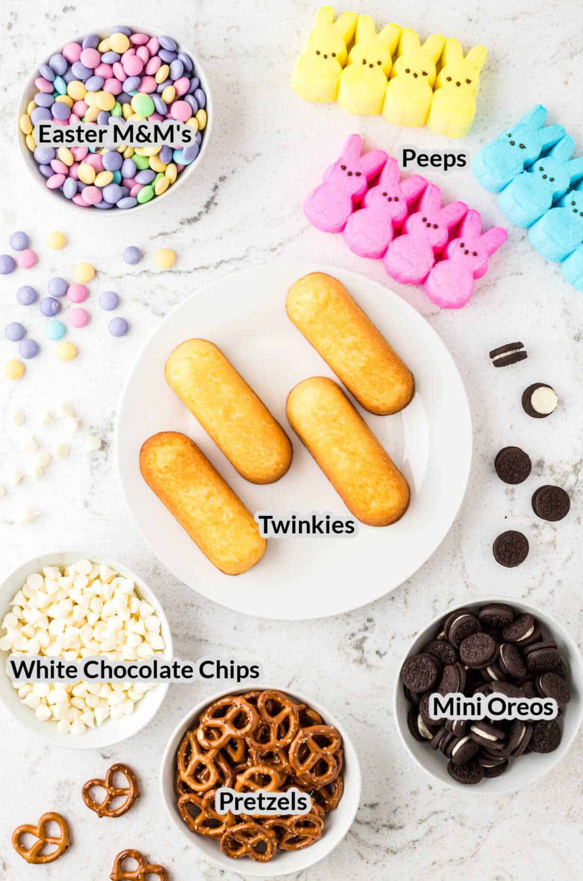 Overhead Image of the Twinkie Bunny Car Supplies