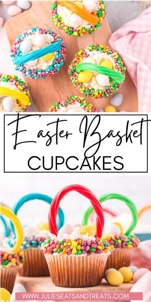 Easter Basket Cupcakes JET Pin Image
