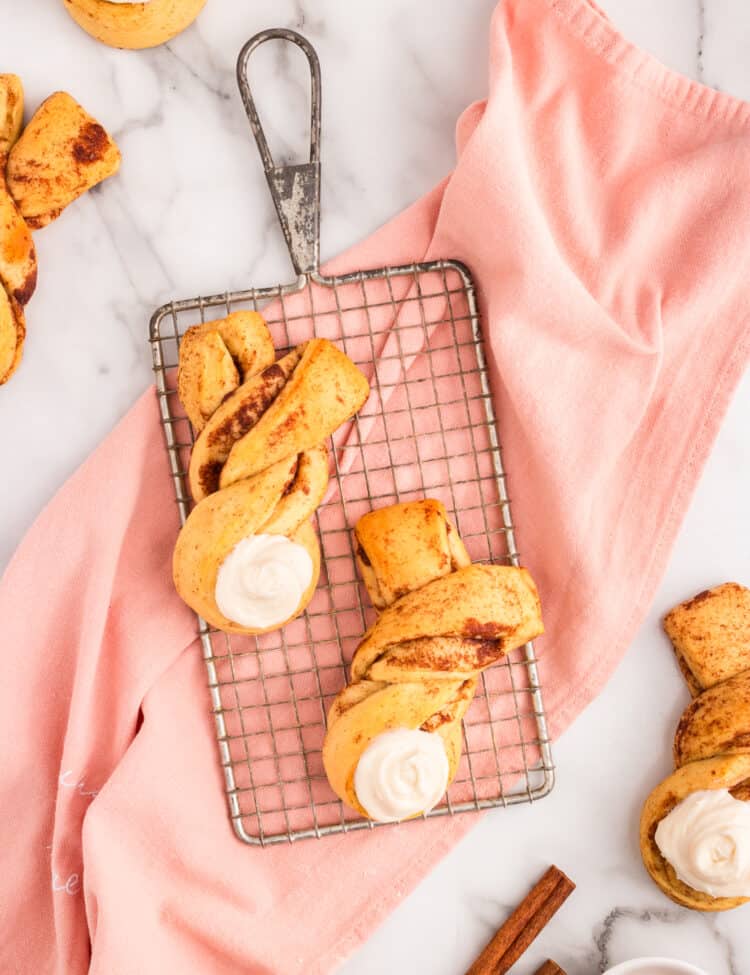 Two Twists sitting on a cooling rack.