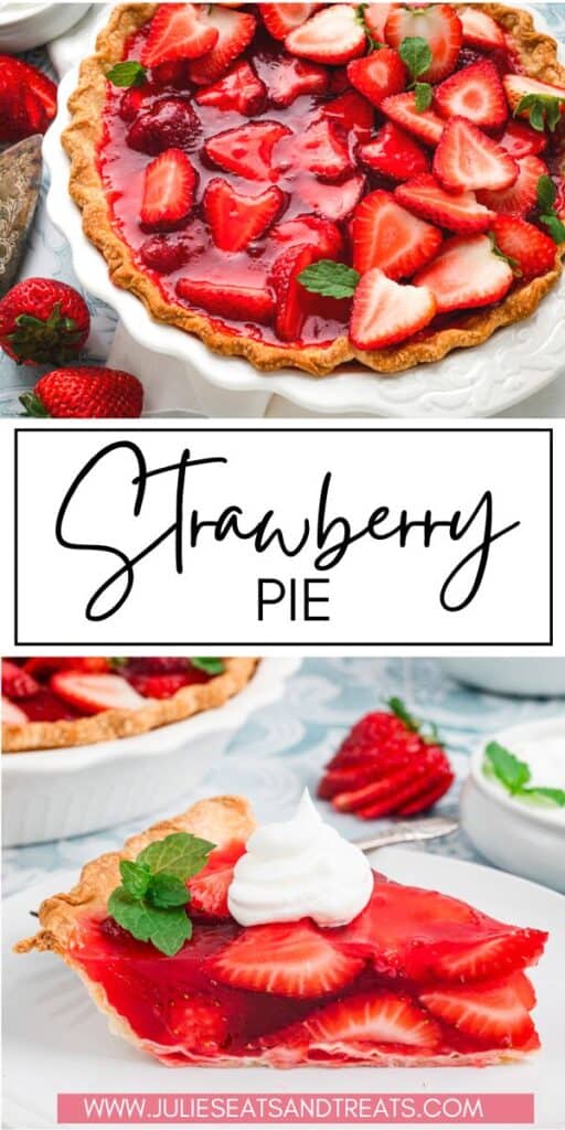 Easy Strawberry Pie JET Pinterest Image