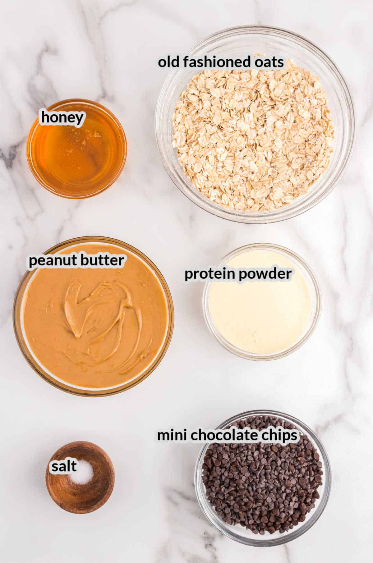 Overhead Image of the Energy Balls Ingredients