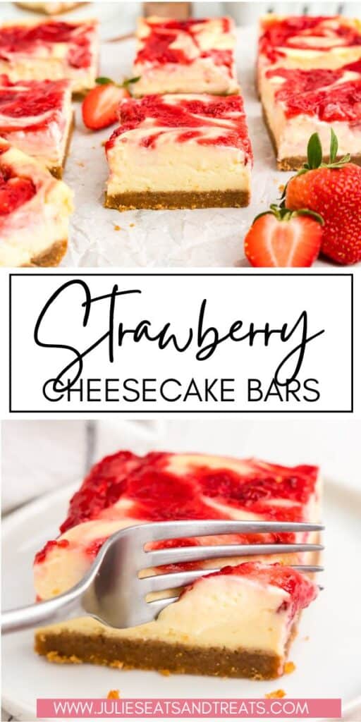 Strawberry Cheesecake Bars JET Pinterest