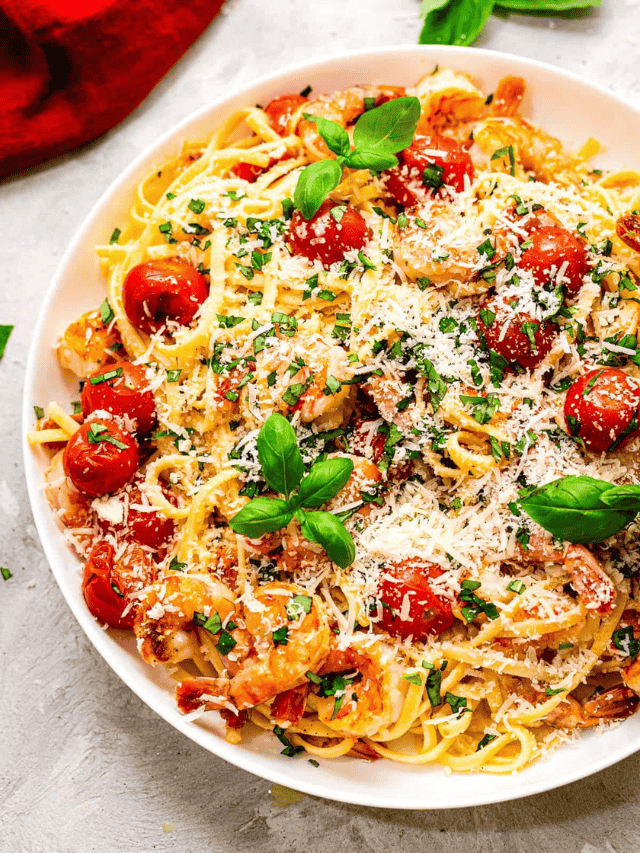 Shrimp Pasta - Julie's Eats & Treats