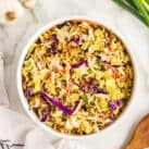 Overhead square image of Asian Ramen Salad