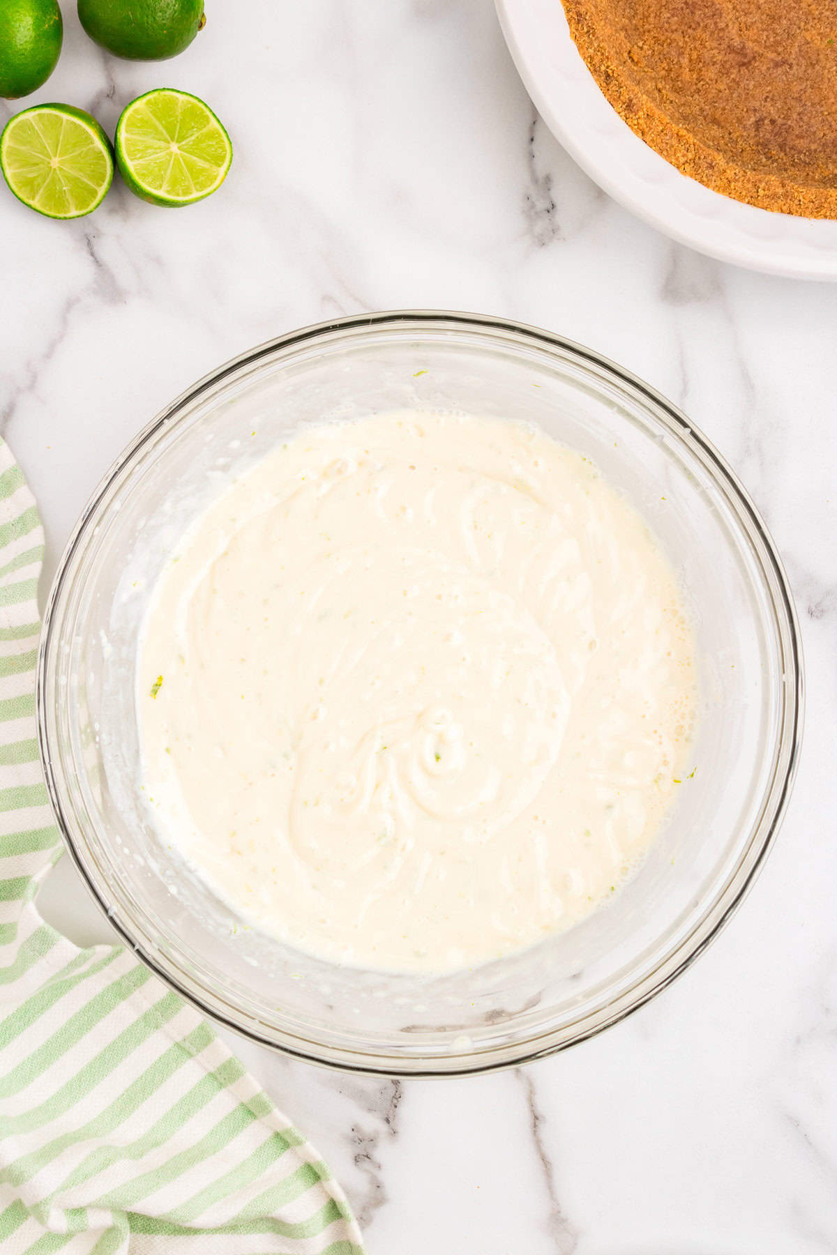 Key Lime Pie filling combined in small mixing bowl